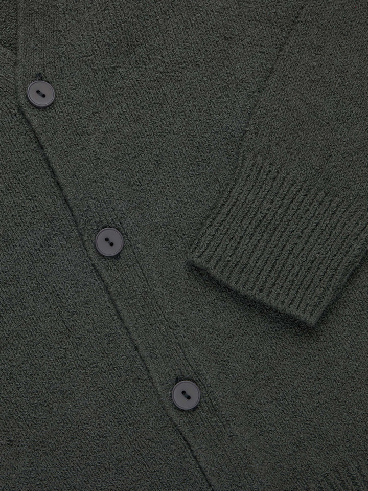 3sixteen Classic Cardigan - Olive Boucle