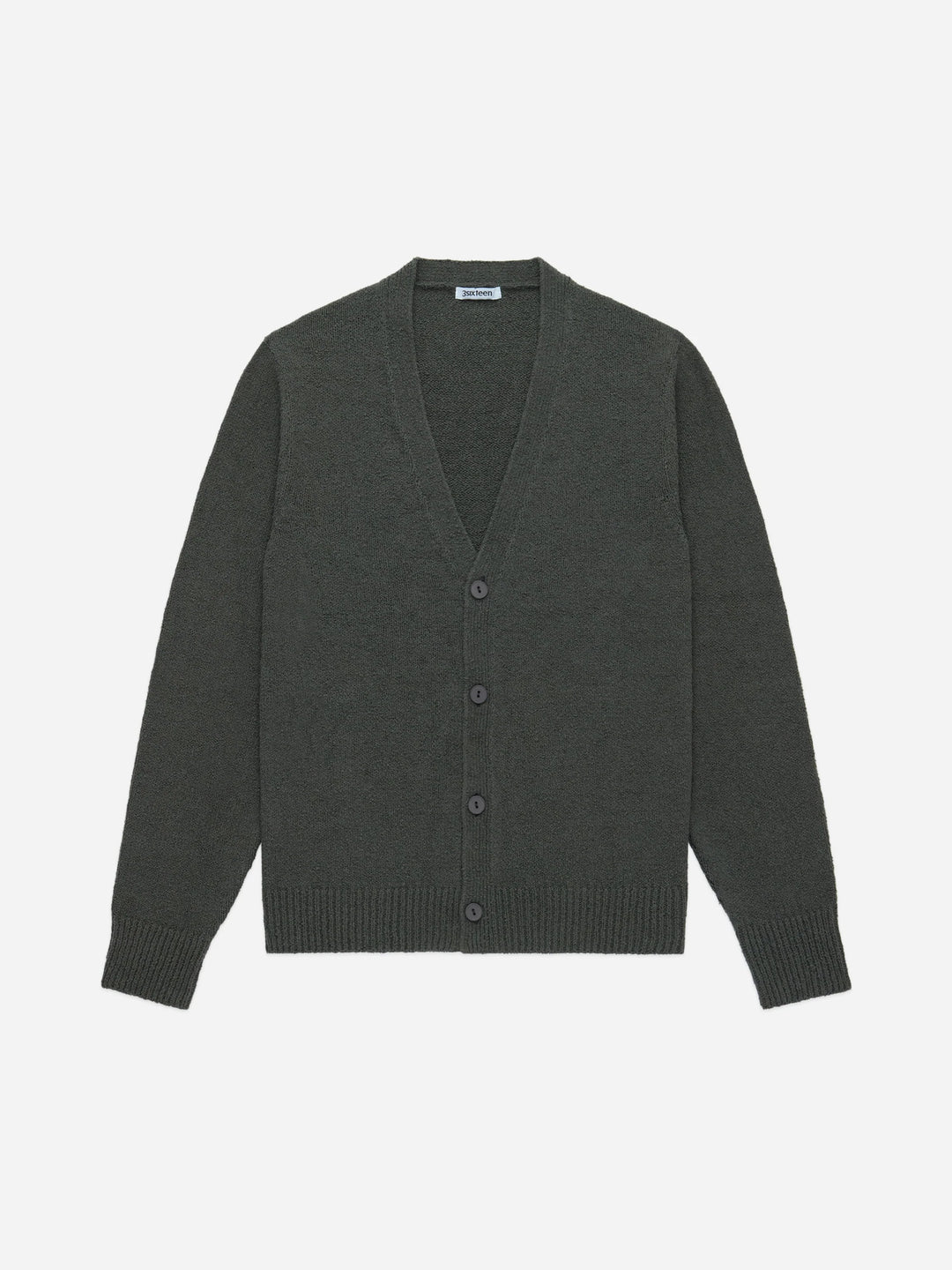 3sixteen Classic Cardigan - Olive Boucle