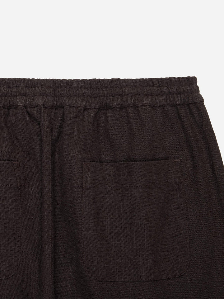 3sixteen Drawstring Short - Chocolate Linen