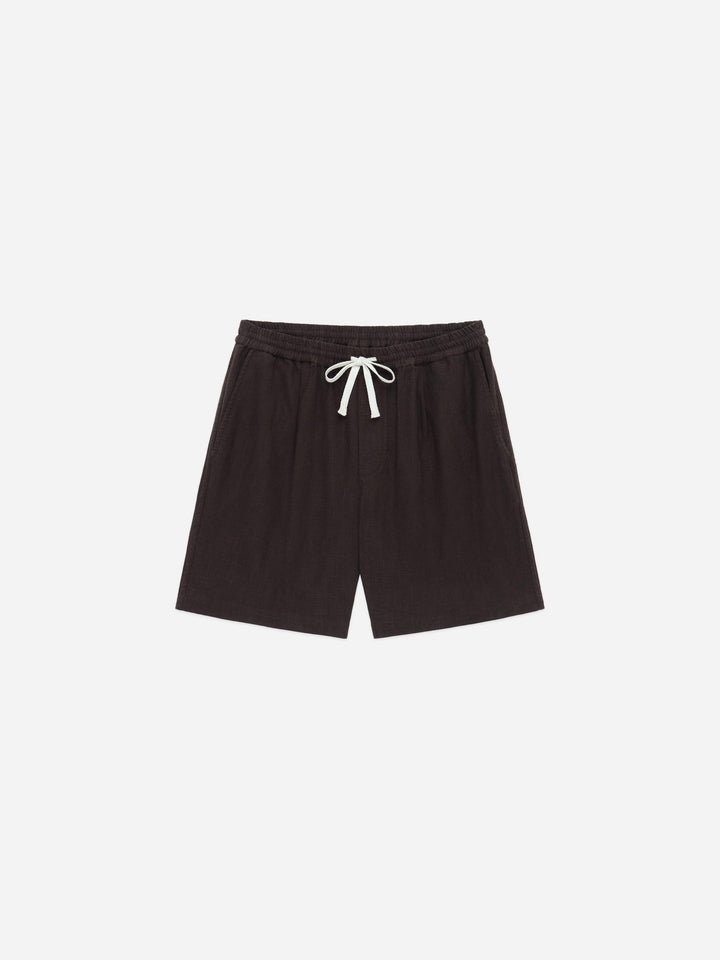 3sixteen Drawstring Short - Chocolate Linen