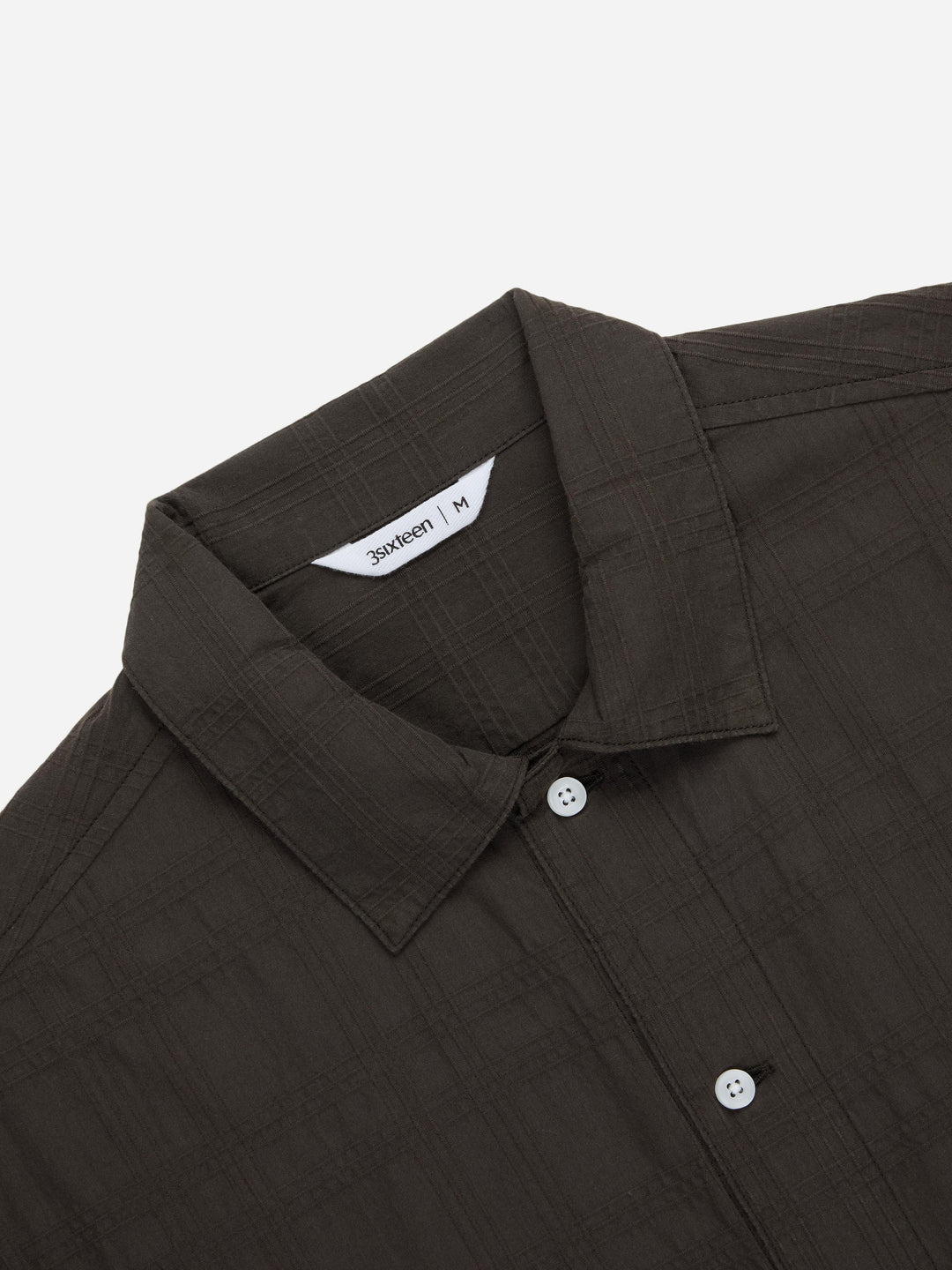 3sixteen Short Sleeve Work Shirt - Ink Grid Dobby
