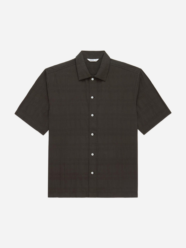 3sixteen Short Sleeve Work Shirt - Ink Grid Dobby
