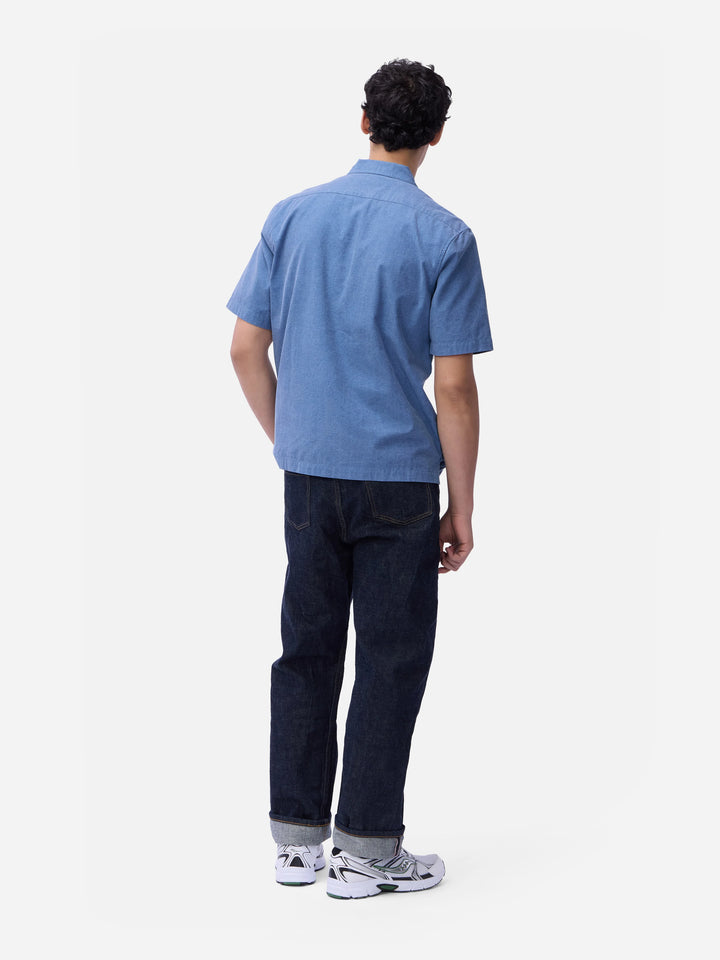 3sixteen Short Sleeve Workshirt - Blue Pigment Dye