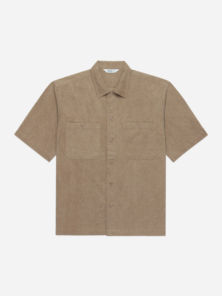 3sixteen Short Sleeve Workshirt - Brown Pigment Dye