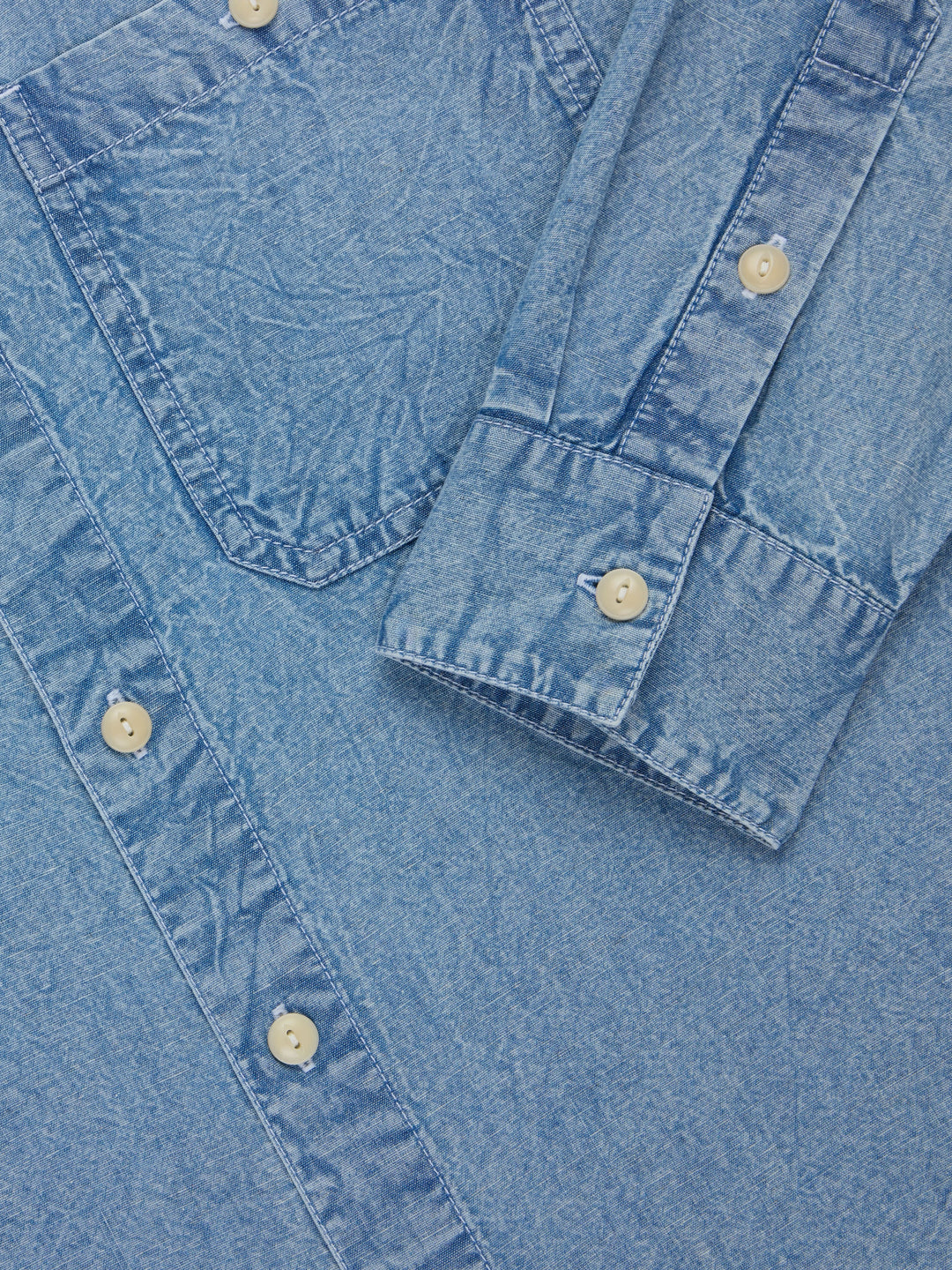 3sixteen Utility Chambray Shirt - Washed Indigo