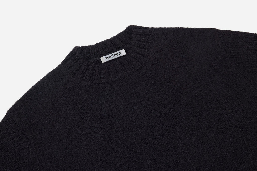 3sixteen Alpaca Crewneck - Black