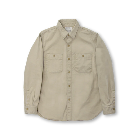 Full Count 4890C Chino Work Shirt - Beige