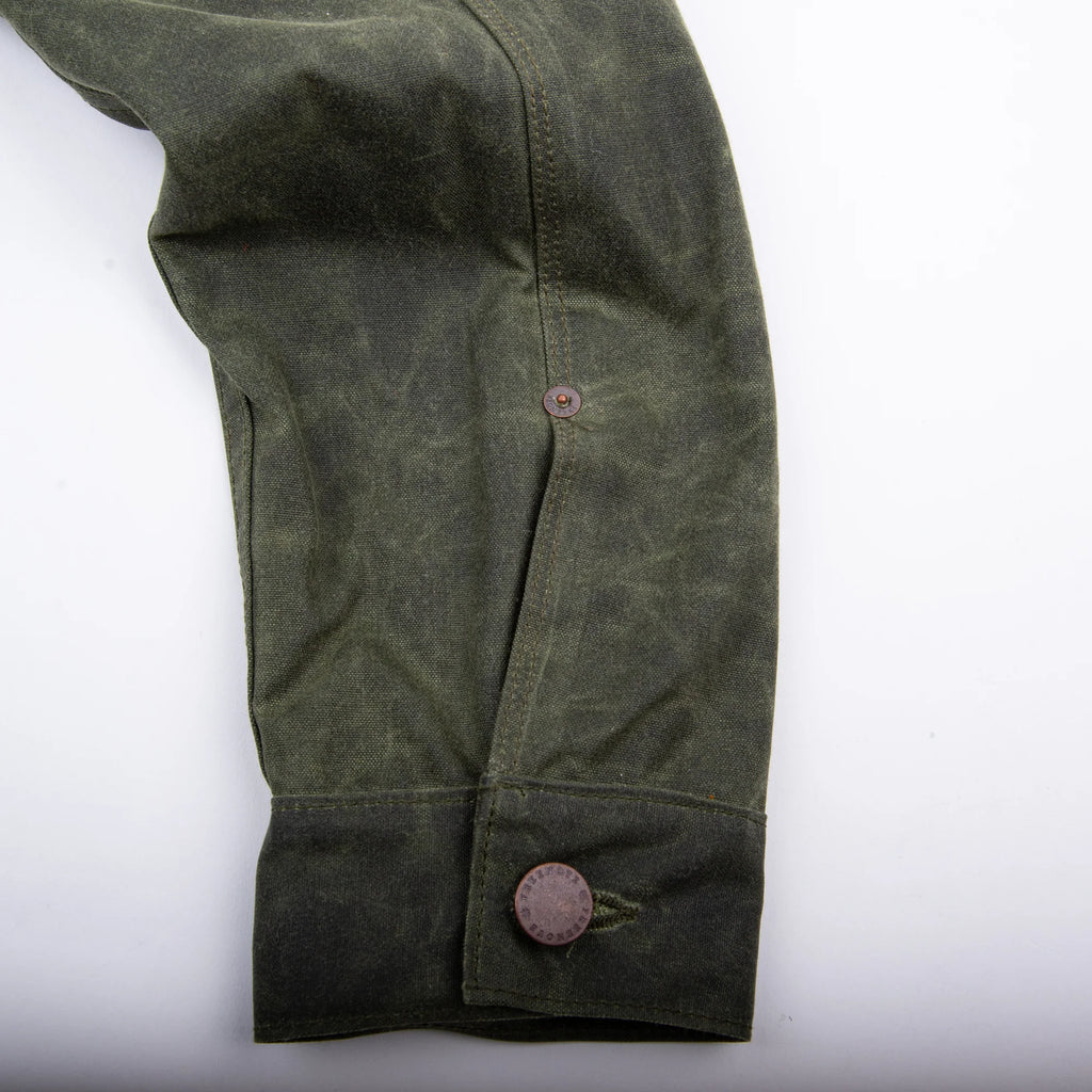 Freenote Cloth Riders Jacket Waxed Canvas - Olive