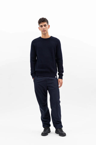 Norse Projects Roald Wool Cotton Rib Sweater - Dark Navy