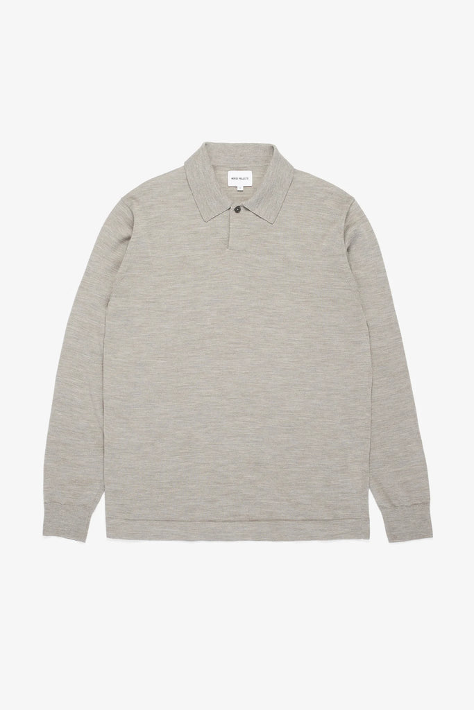 Norse Projects Jon Tech Merino LS Polo - Sand