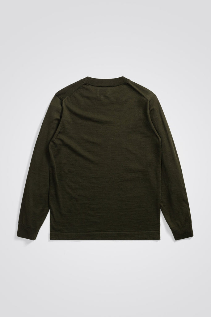 TEIS TECH MERINO SWEATER - ARMY GREEN