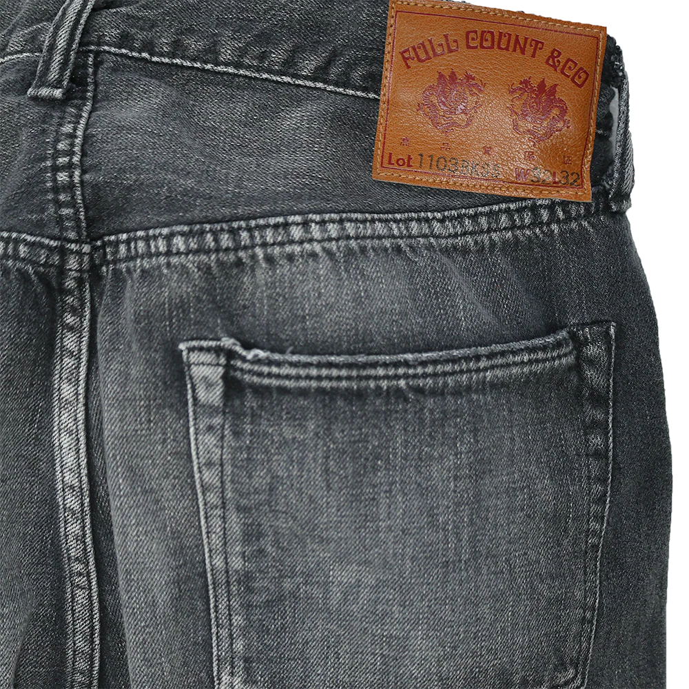 Full Count Clean Straight Denim( Super Smooth) - Black [1103BKSSHW]