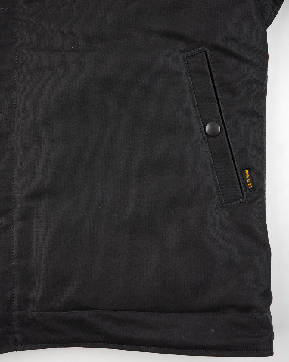 Iron Heart Oiled Whipcord N1 Deck Jacket - Black