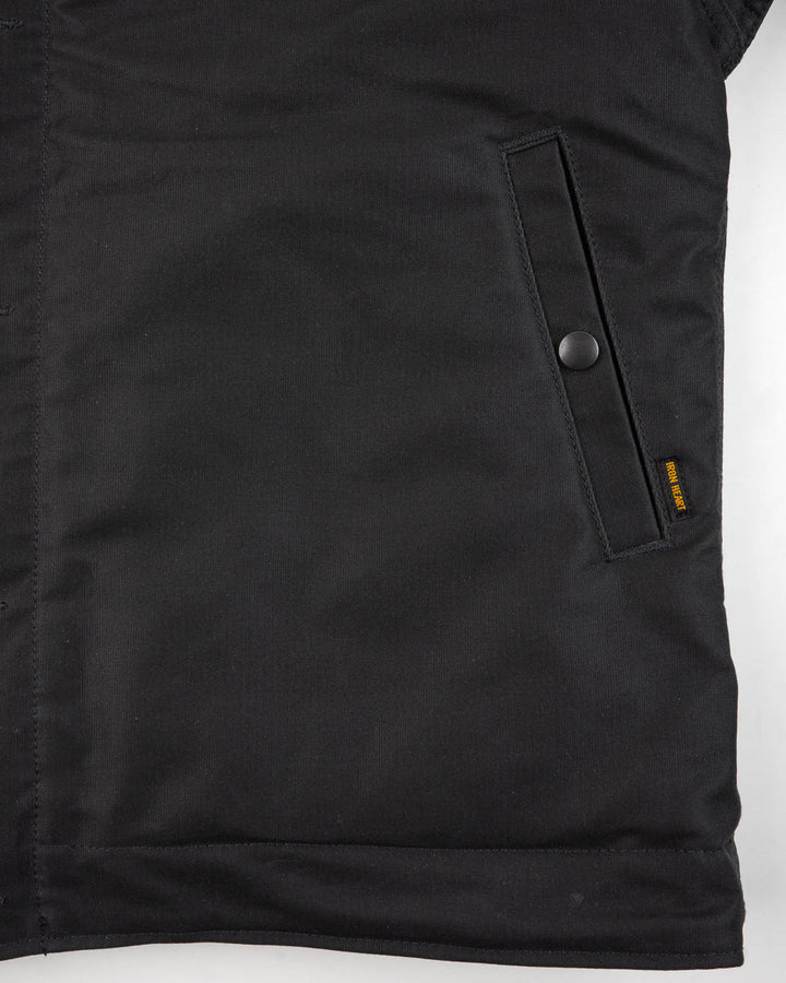 Iron Heart Oiled Whipcord N1 Deck Jacket - Black