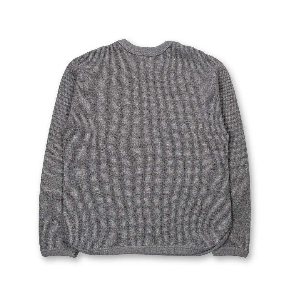 Full Count Twisted Heather Waffle L/S T-shirt - Heather Gray [5964-24]