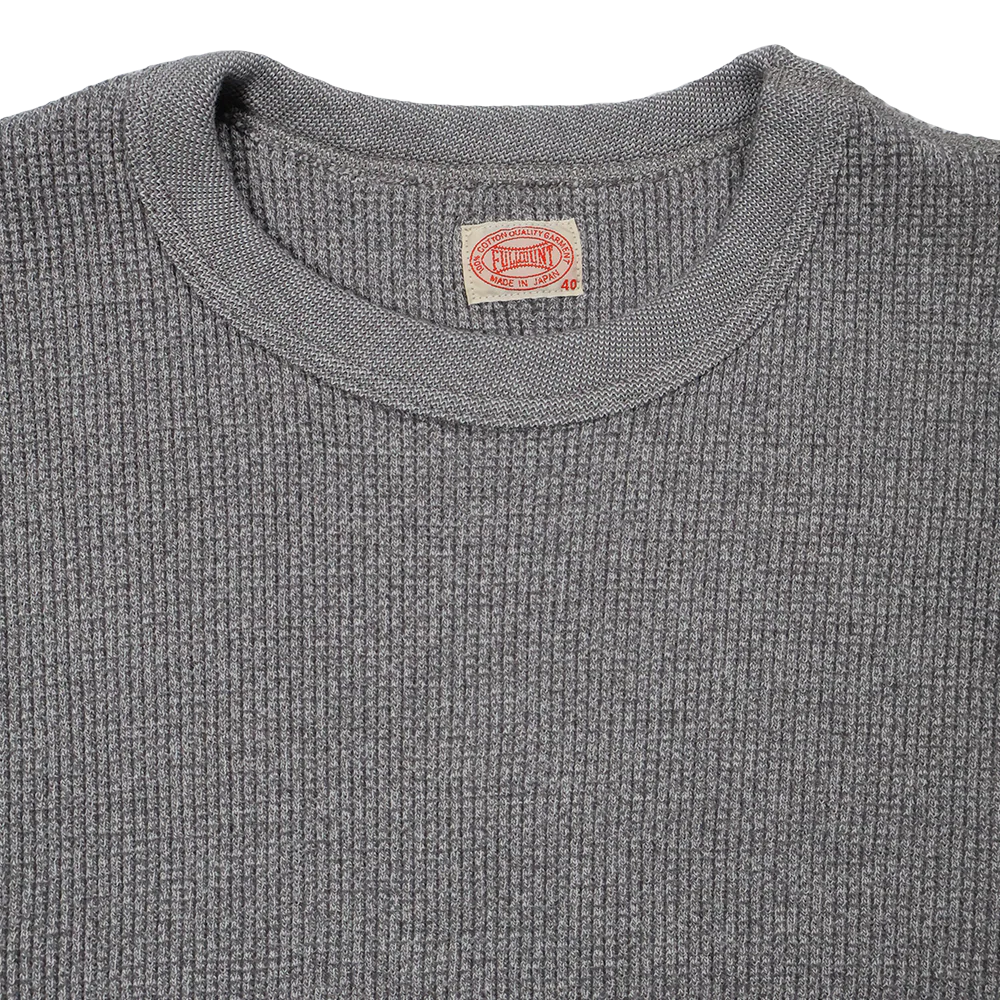 Full Count Twisted Heather Waffle L/S T-shirt - Heather Gray [5964-24]
