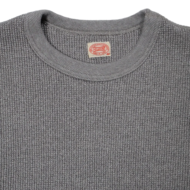 Full Count Twisted Heather Waffle L/S T-shirt - Heather Gray [5964-24]