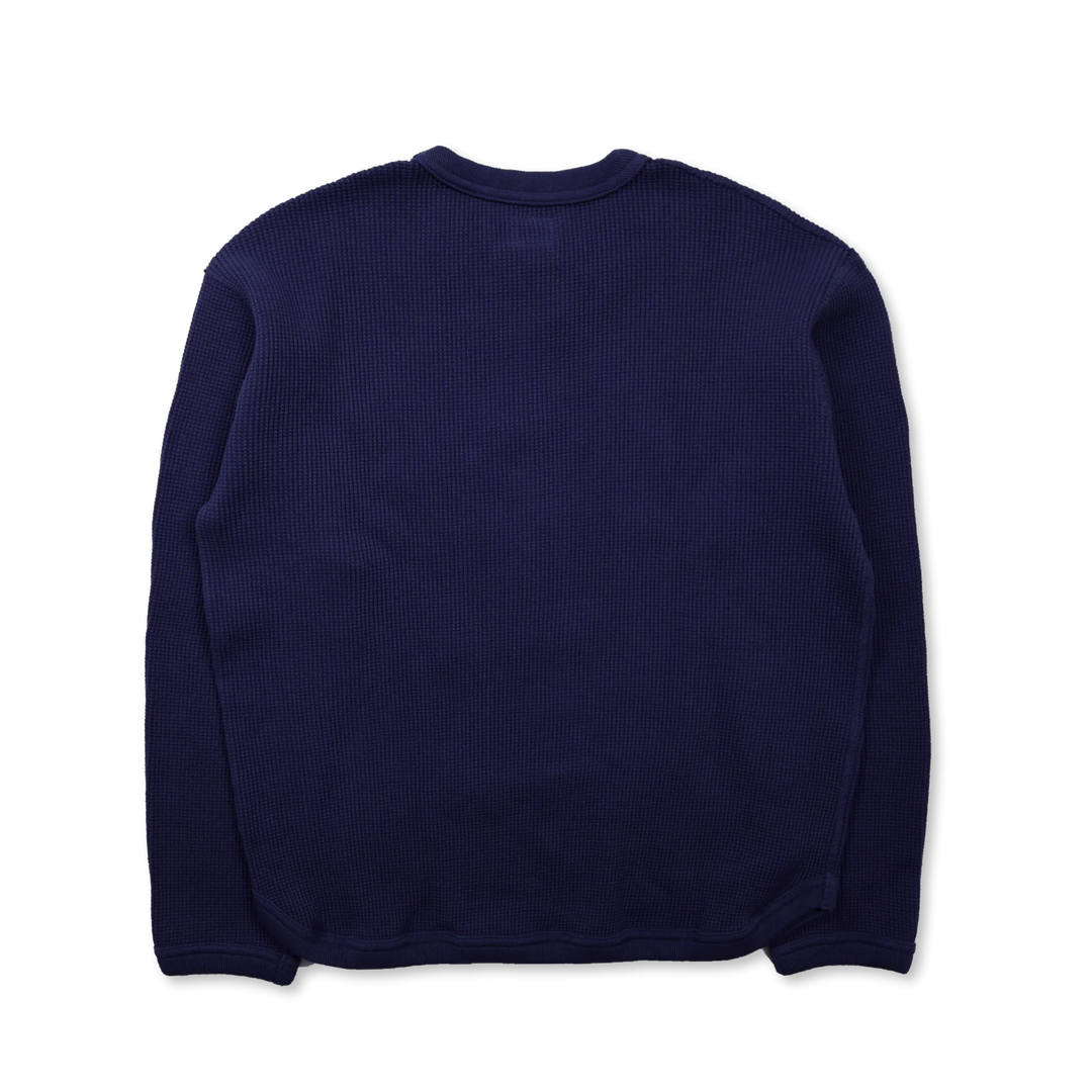 Full Count Heavyweight Waffle L/S T-shirt - Eggplant [5964-25]