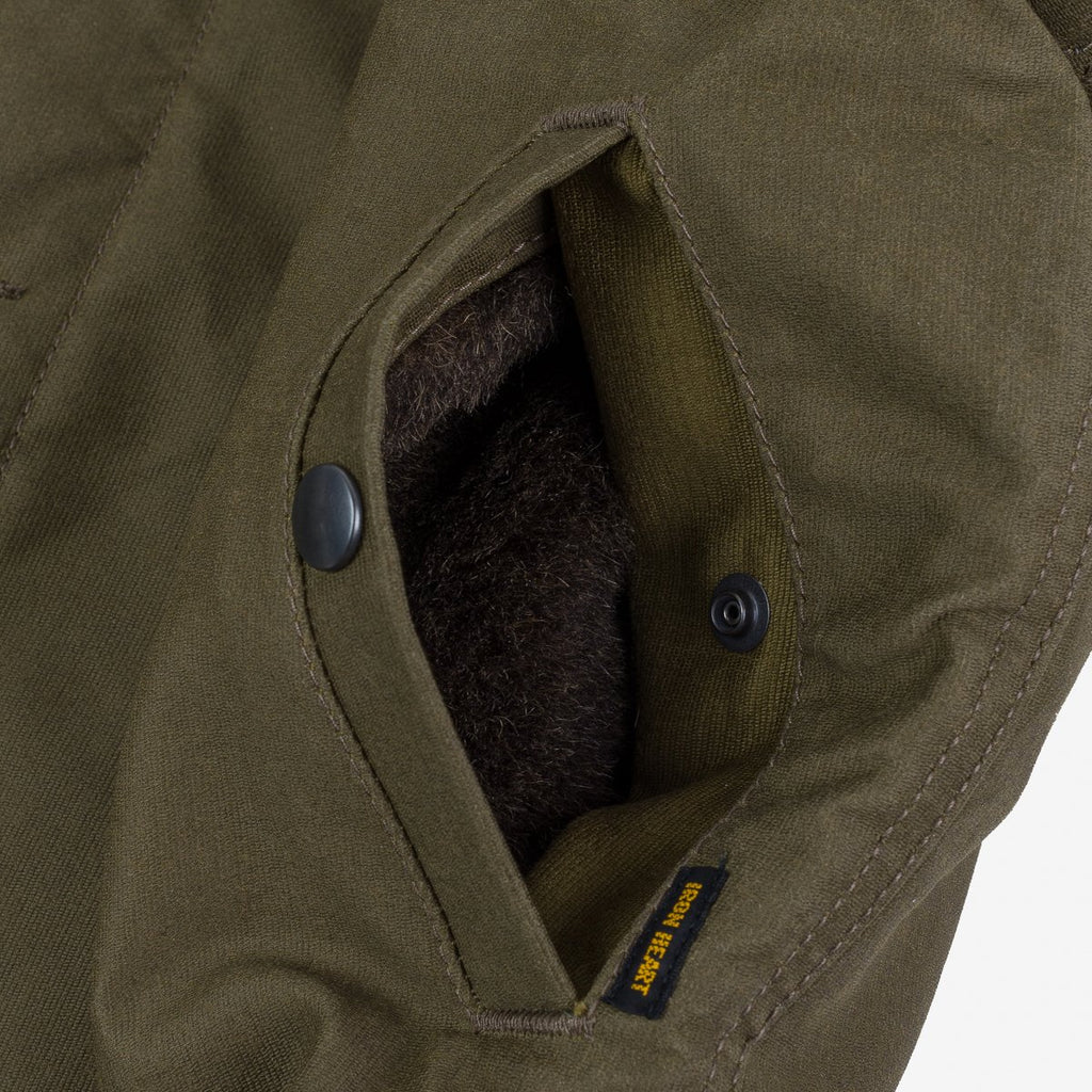 Iron Heart Oiled Whipcord N1 Deck Jacket - Olive