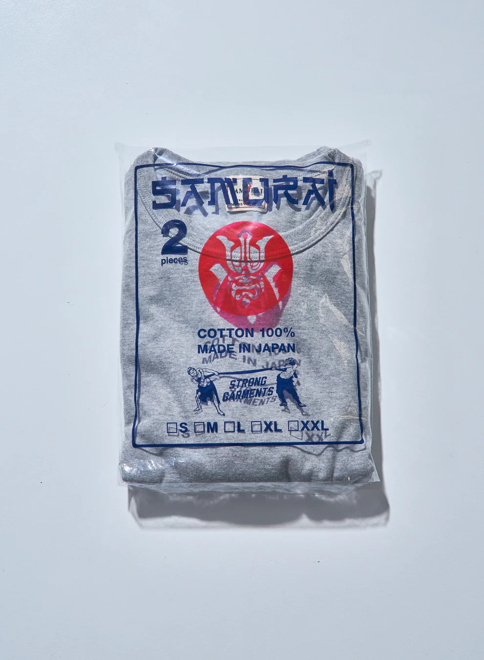 Samurai Crew Neck 2-Pack T-Shirt Plain - Gray [SJ2PST]