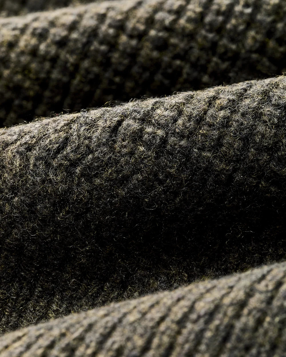 Filson Waffle Knit Merino Wool Henley - Olive Brown Heather