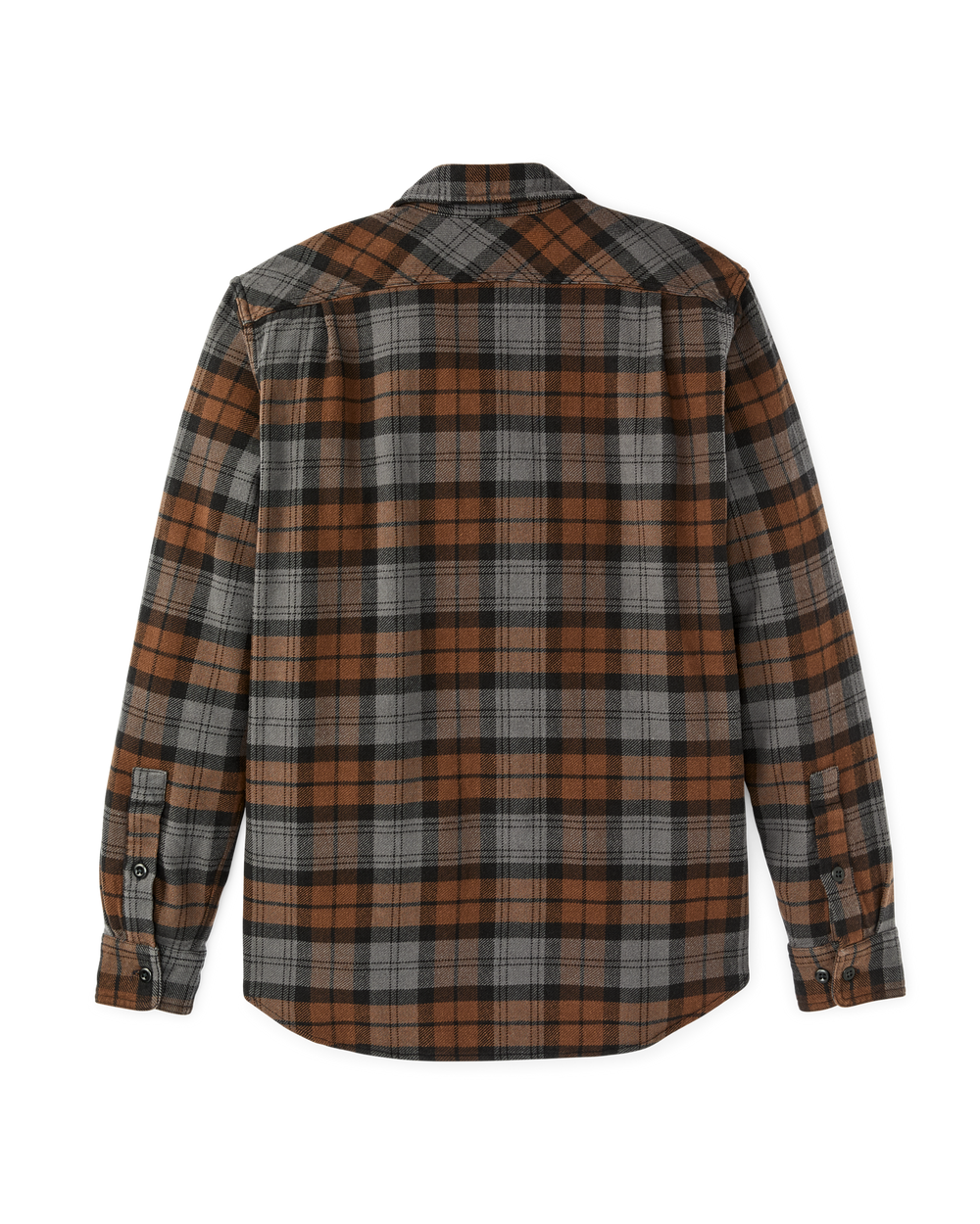 Filson - Vintage Flannel Work Shirt in Brown/Charcoal Plaid