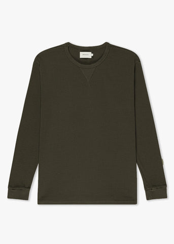 Monadic Waffle Knit Thermal - Dark Olive