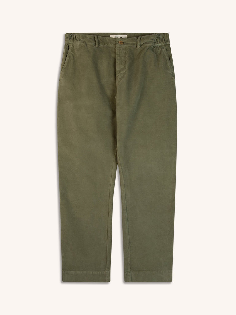 Aberlour Pant In Light Military Cotton Moleskin - Green