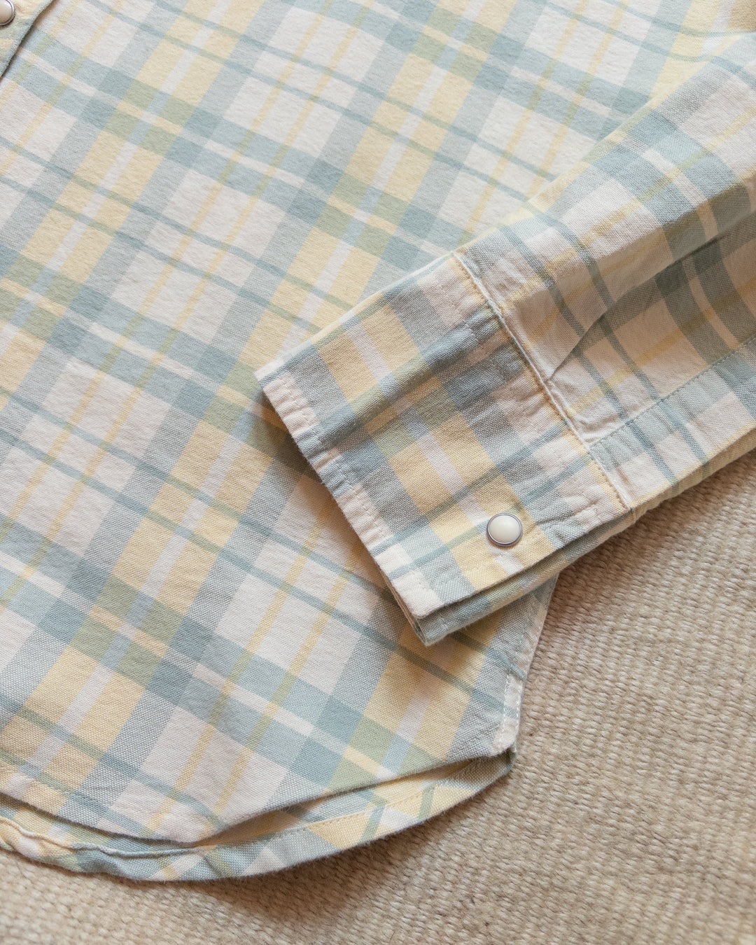Wythe Oxford Cloth Pearlsnap Shirt - Sage and Sunflower Plaid