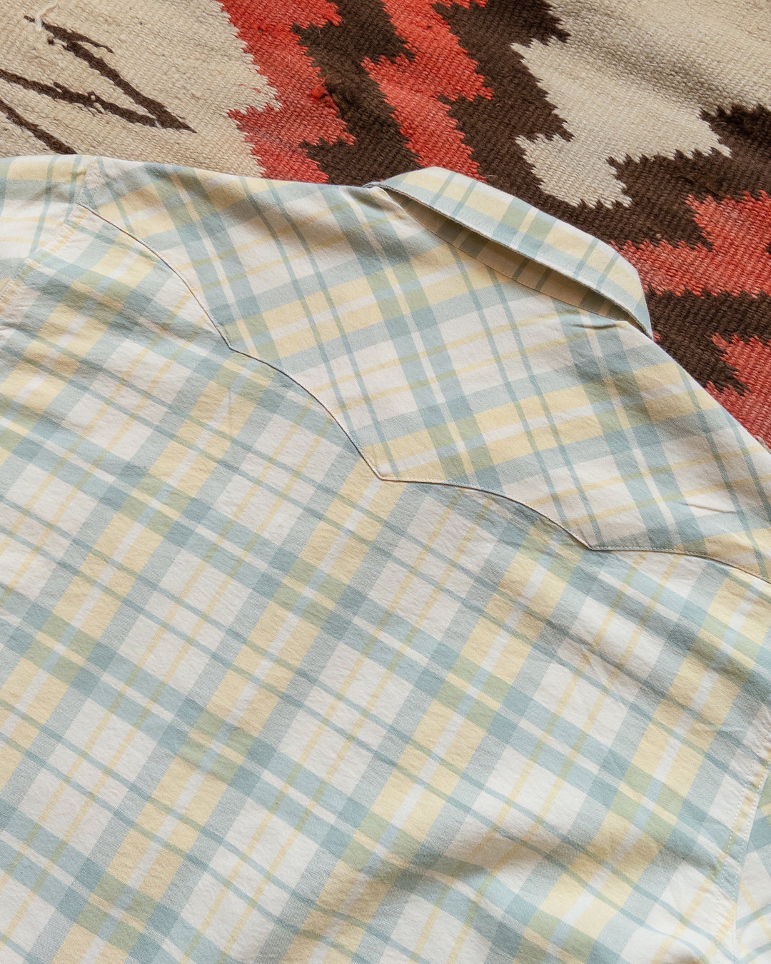 Wythe Oxford Cloth Pearlsnap Shirt - Sage and Sunflower Plaid