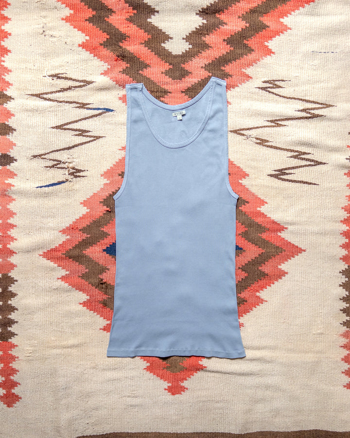 Wythe Tubular Cotton Ribbed Tank Top - Indigo