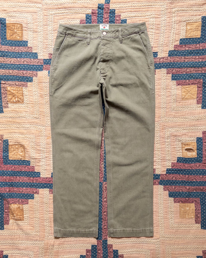 Wythe - Japanese Cotton Herringbone Chino - Faded Olive