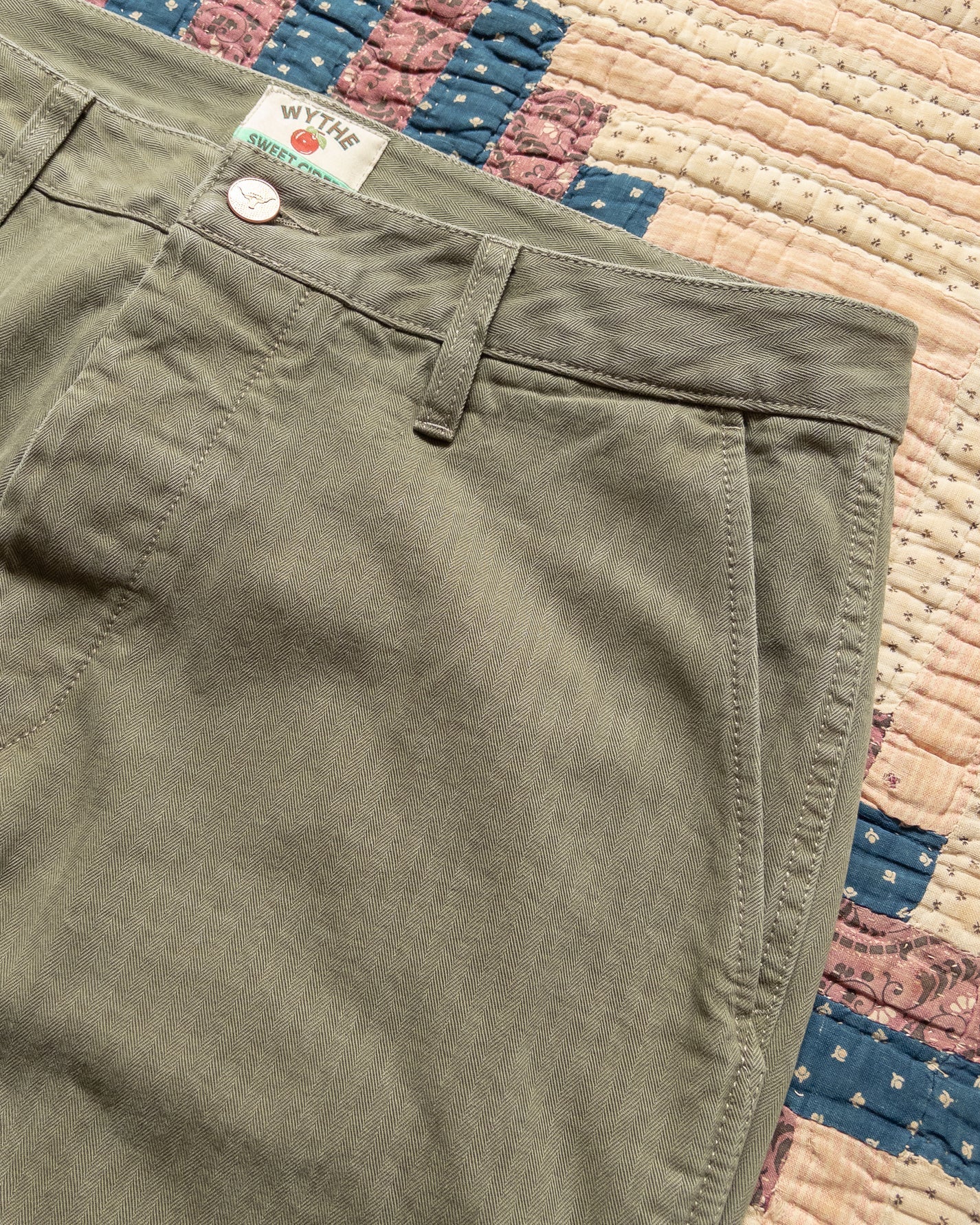Wythe - Japanese Cotton Herringbone Chino - Faded Olive – Berkeley