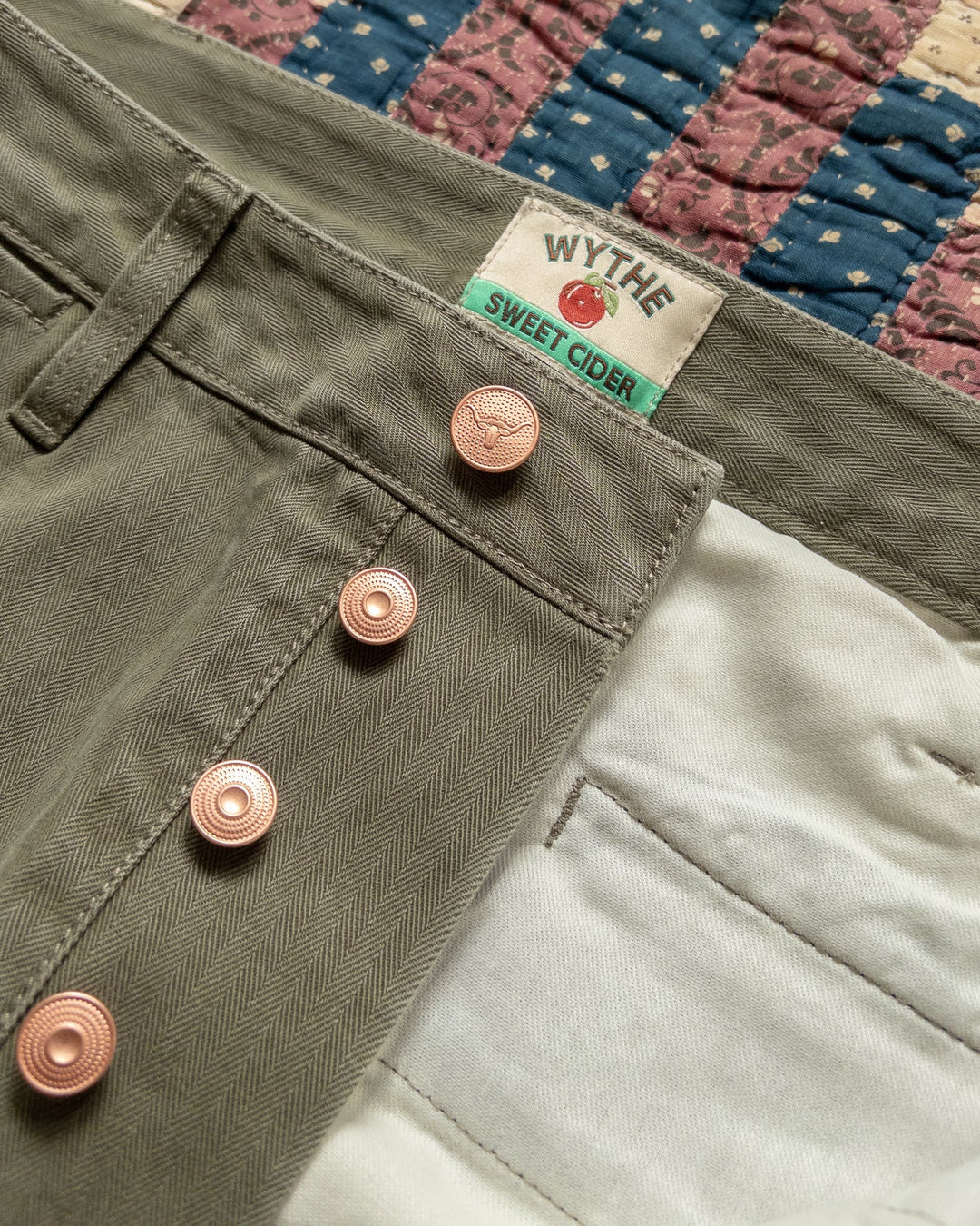 Wythe - Japanese Cotton Herringbone Chino - Faded Olive