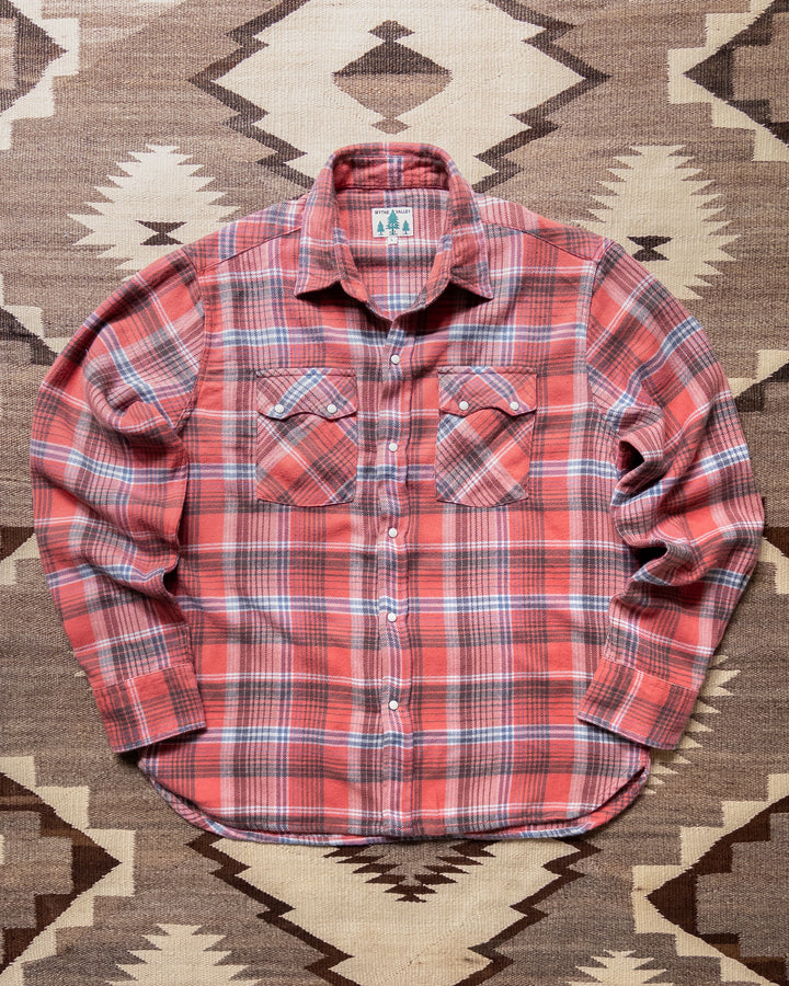 Wythe Washed Flannel Pearlsnap Shirt - Cactus Flower Plaid