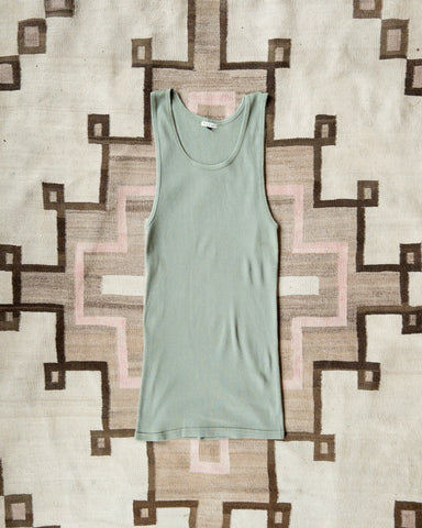 Wythe Tubular Cotton Ribbed Tank Top - Faded Olive