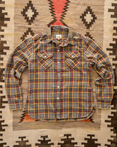 Wythe - Washed Flannel Workshirt - Dusk Plaid