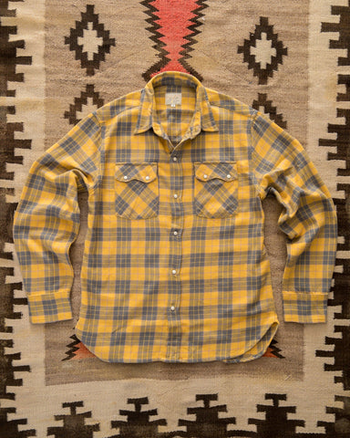 Wythe - Washed Flannel Pearlsnap Shirt - Daybreak