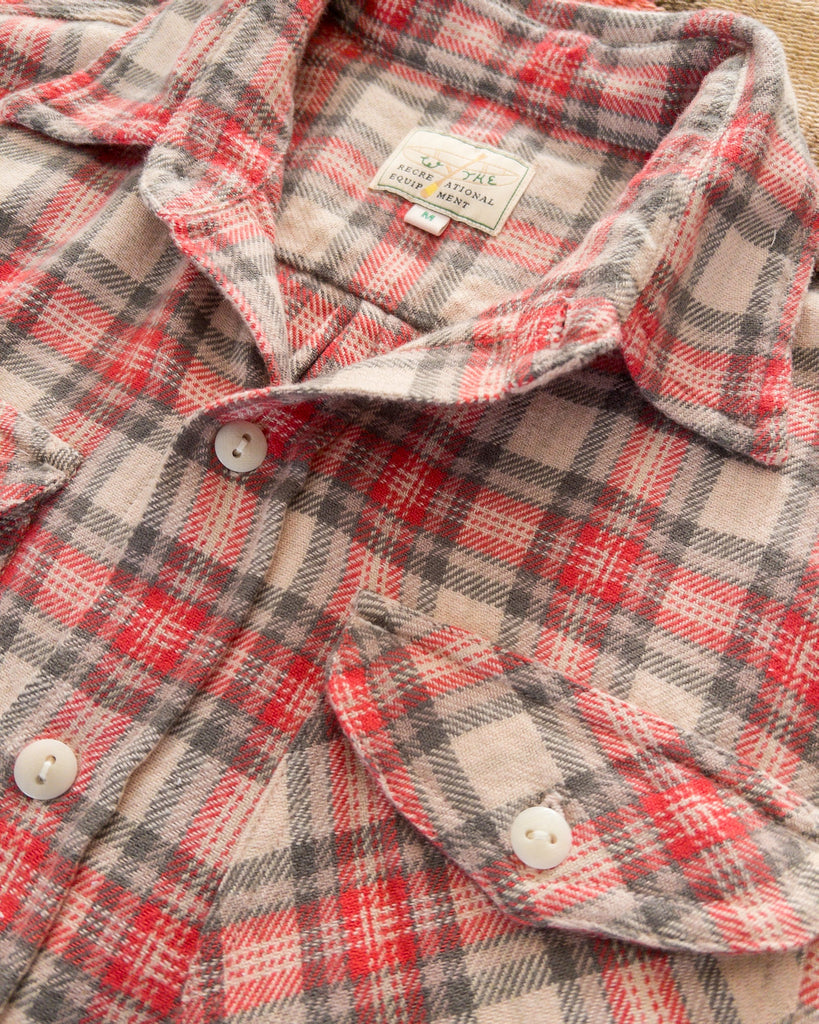 Wythe - Washed Flannel Workshirt - Cherry Blossom