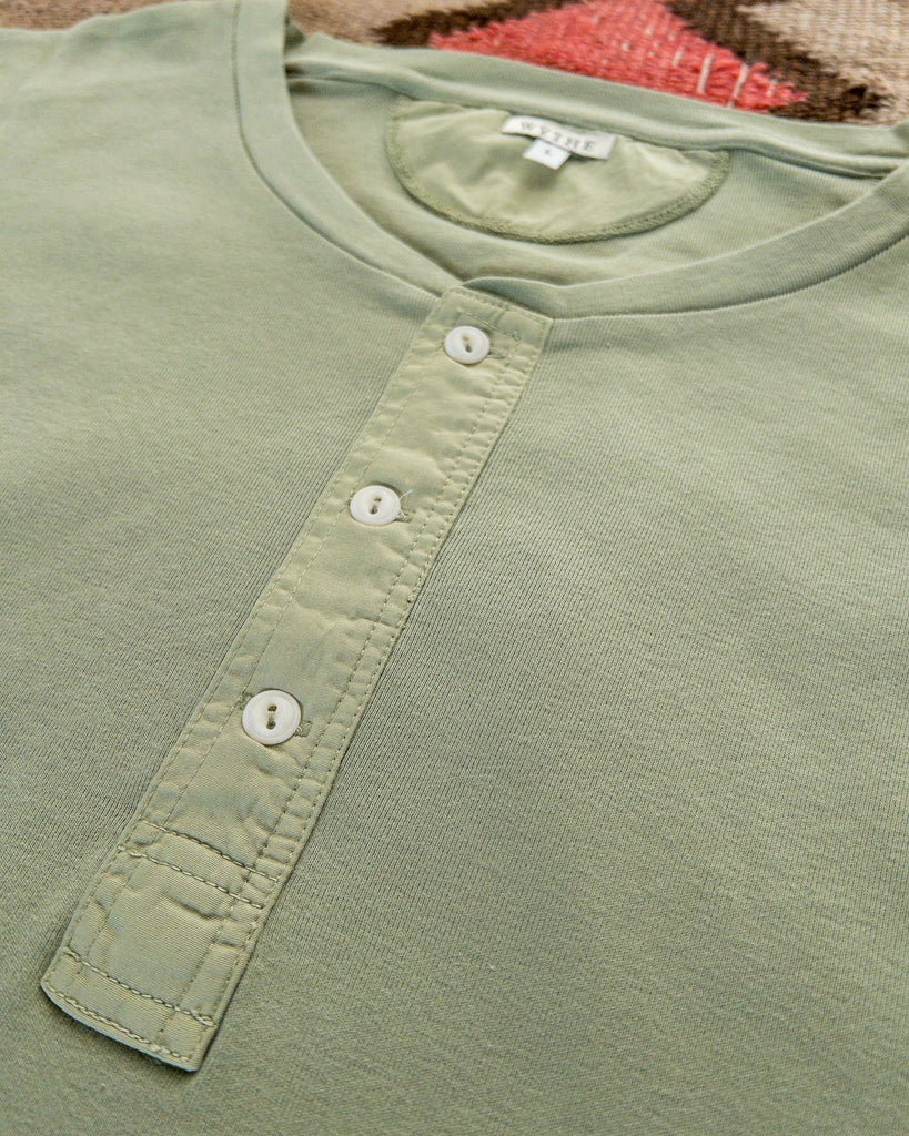 Wythe Cotton Henley - Faded Olive