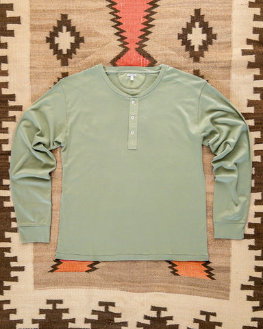 Wythe Cotton Henley - Faded Olive