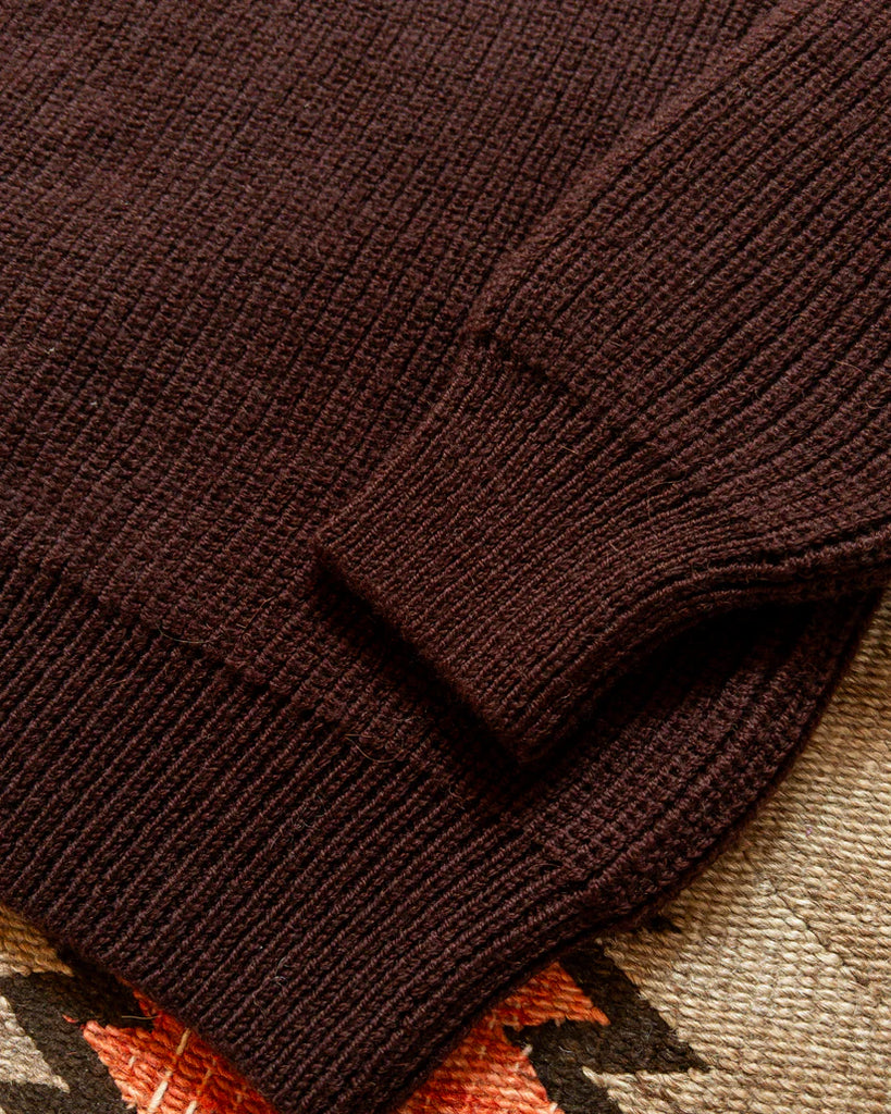 Wythe Highland Shakerknit Crewneck Sweater - Brown