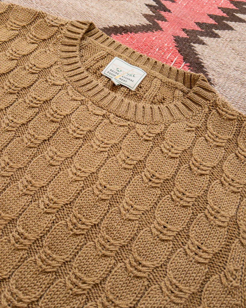 Wythe Highland Cableknit Crewneck Sweater - Fool’s Gold