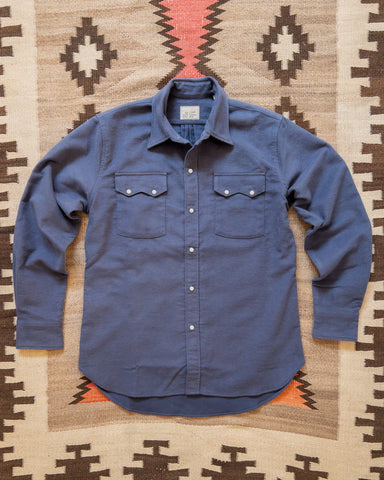 Wythe Moleskin Pearlsnap Shirt - Faded Navy Chamois