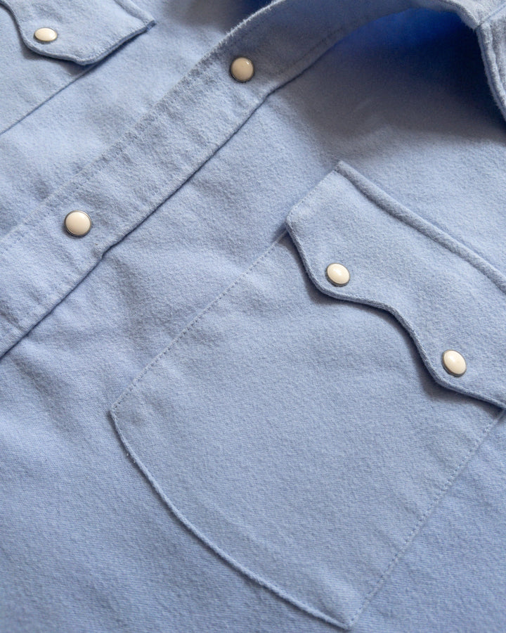 Wythe Moleskin Pearlsnap Shirt - Cornflower