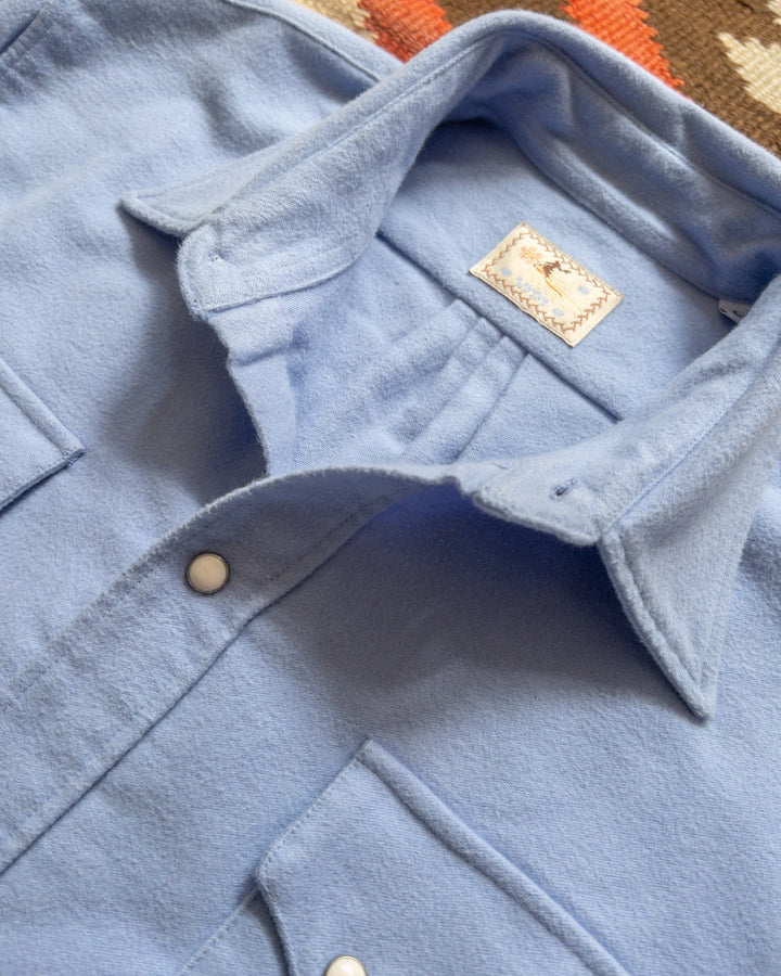 Wythe Moleskin Pearlsnap Shirt - Cornflower