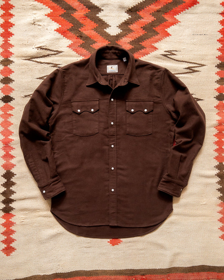 Wythe Moleskin Pearlsnap Shirt - Cocoa