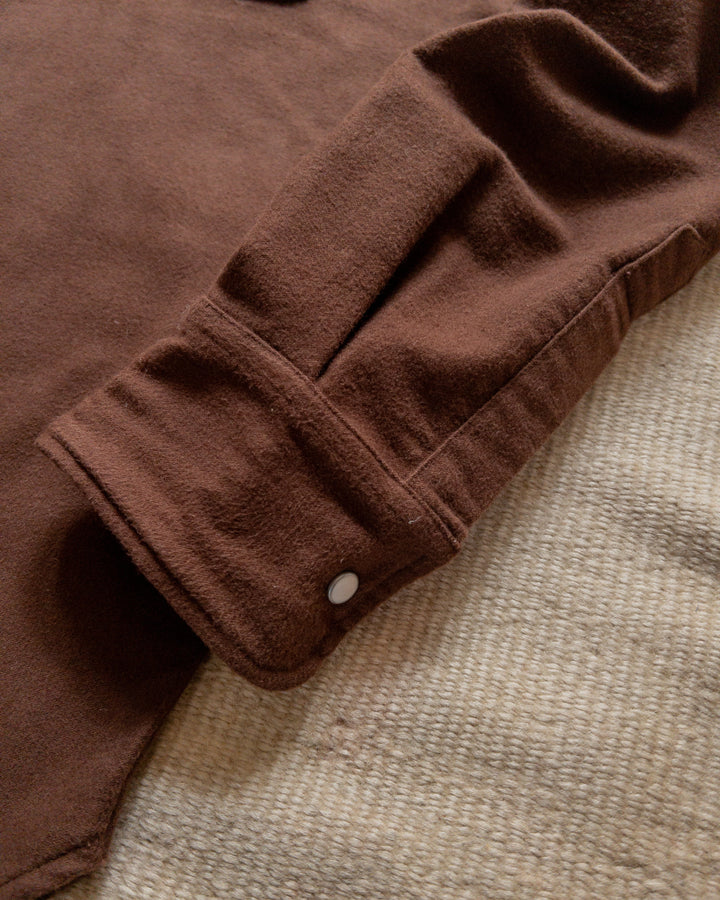Wythe Moleskin Pearlsnap Shirt - Cocoa
