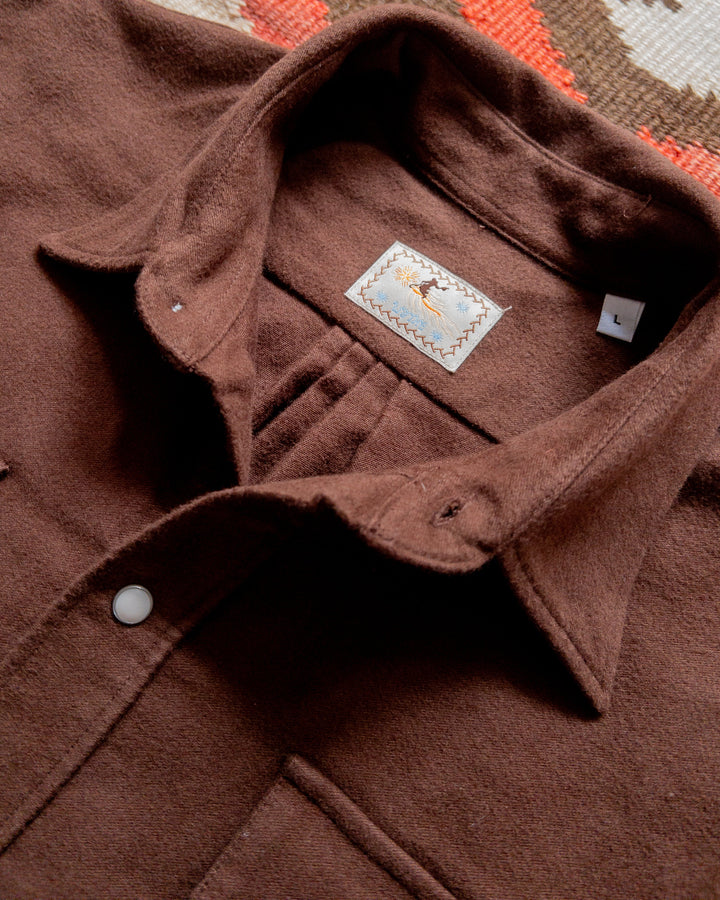Wythe Moleskin Pearlsnap Shirt - Cocoa