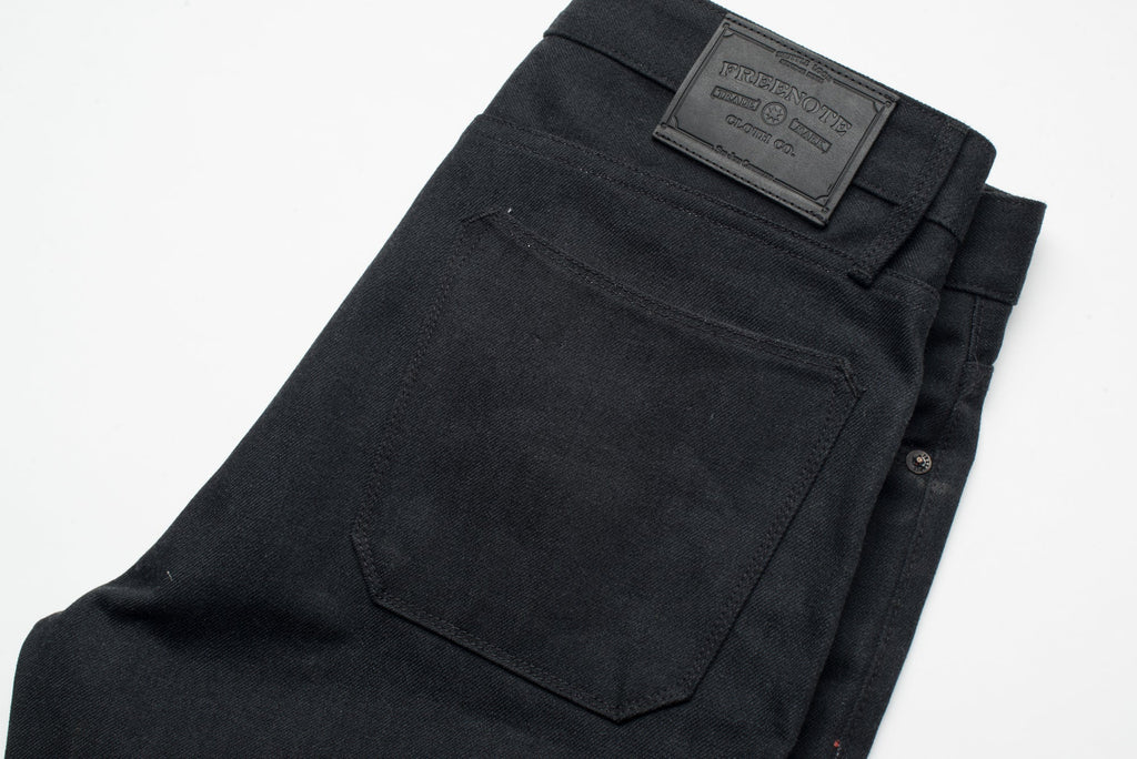 Freenote Cloth Portola Classic Taper Raw 14.25oz Black Grey